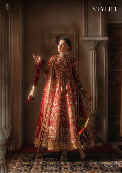 AIK Atelier Look B2604 Pakistani red bridal formal with dupatta