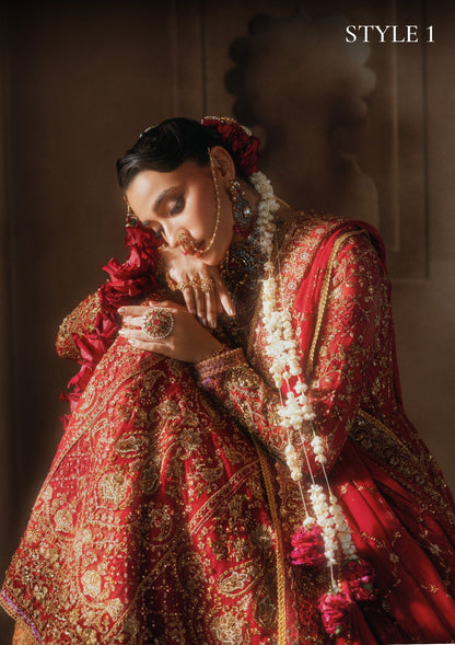 AIK Wedding Festive '26 Look B2604 – Pakistani wedding outfit in red
