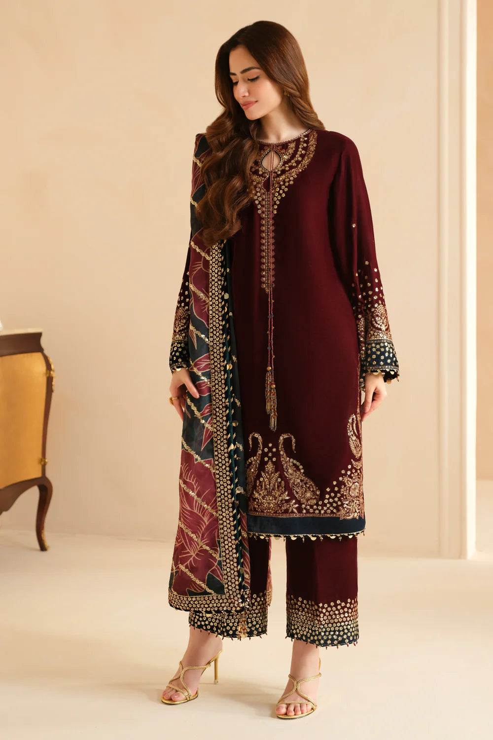 JAZMIN | Embroidered Velvet Formal VF-2038