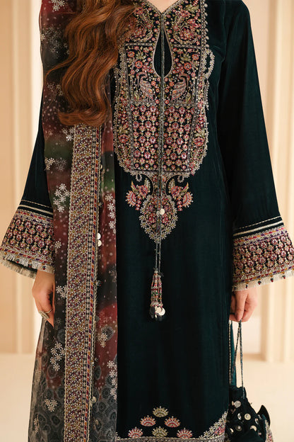 Shop JAZMIN Velvet Formal VF-2039 at Raz Ruya! Huge discounts on luxury Pakistani designer wear. Fast delivery to UK, USA & Canada. End-of-Year & New Year Sale!