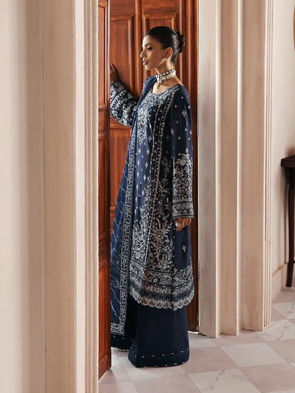 Stunning raw silk sharara dress with hand-embroidered and sequined panels, chiffon dupatta, and organza borders—crafted for luxury festive and bridal wear.