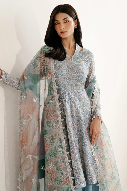 Featuring embroidered chiffon, organza dupatta, and rawsilk bottom, UC-3075 blends tradition and style—perfect for formal events and festive wear.