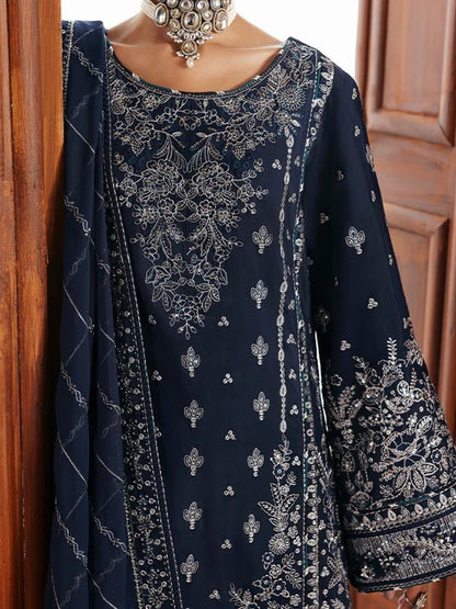 Stunning raw silk sharara dress with hand-embroidered and sequined panels, chiffon dupatta, and organza borders—crafted for luxury festive and bridal wear.
