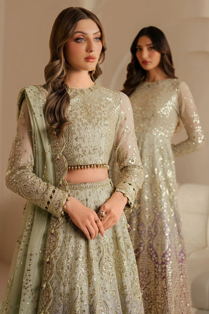 WF'25-01 features embroidered chiffon, digital prints, and an elegant organza dupatta with rawsilk bottom. A perfect pick for formal or festive occasions.