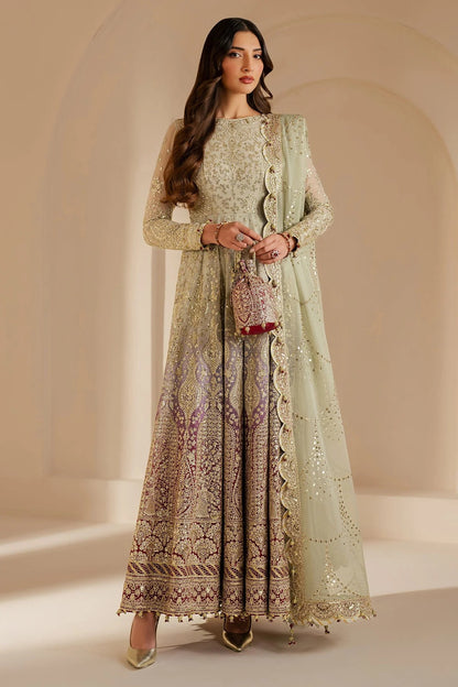 WF'25-01 features embroidered chiffon, digital prints, and an elegant organza dupatta with rawsilk bottom. A perfect pick for formal or festive occasions.