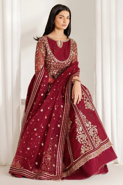Embrace elegance with digital printed chiffon, organza dupatta, and rawsilk bottom. UC-3080 is perfect for formal events, festive wear, or special occasions.