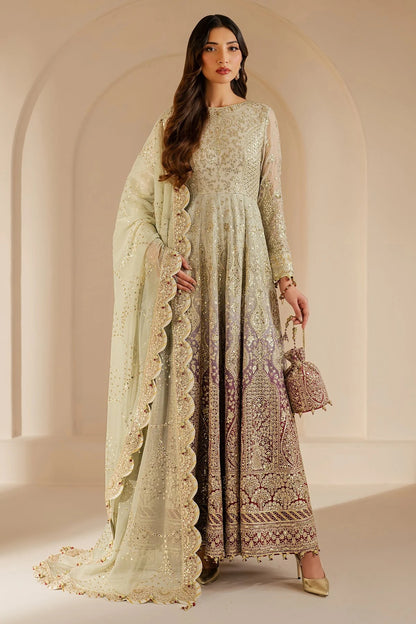 WF'25-01 features embroidered chiffon, digital prints, and an elegant organza dupatta with rawsilk bottom. A perfect pick for formal or festive occasions.
