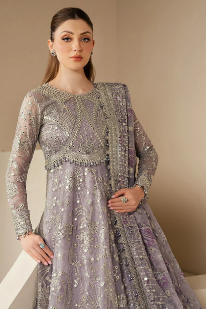 Elevate your style with this embroidered chiffon outfit featuring digital prints, luxe borders & rawsilk inner—perfect for any event. Shop WF'25-05 now!