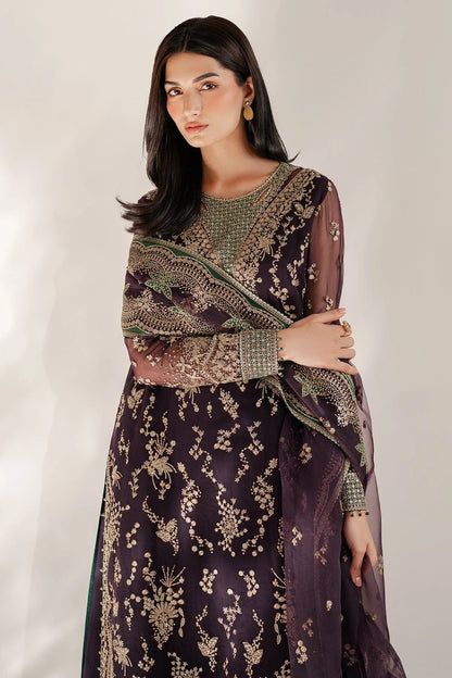 UC-3078 features intricate embroidery, organza dupatta, and rawsilk bottom—crafted for timeless elegance. Perfect for festive, party, or formal occasions.