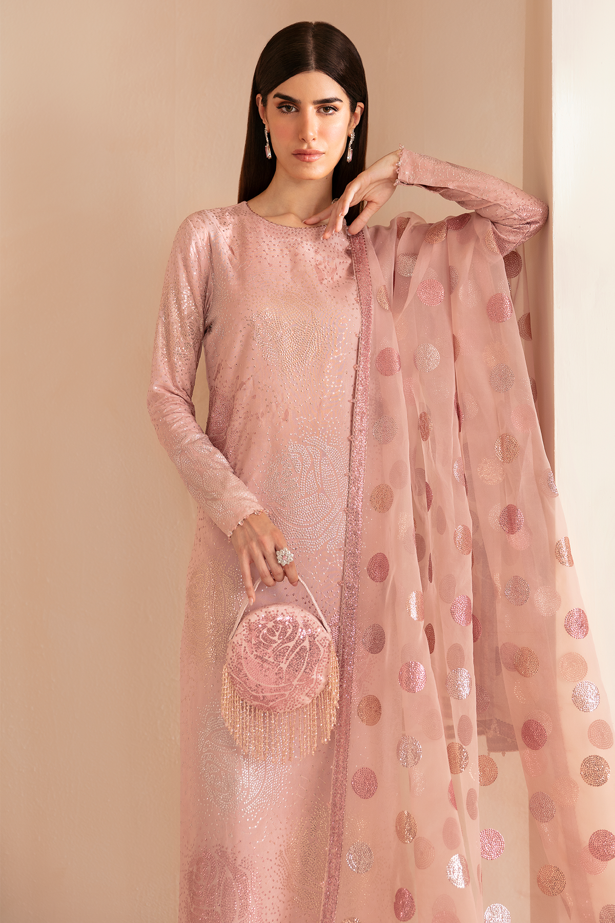 PREMIUM EMBROIDERED RAW SILK UR-7032