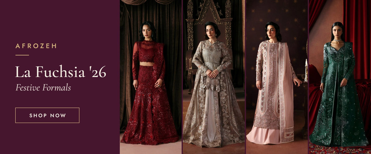 Afrozeh La Fuchsia '26 festive formals – shop now at Raz Ruya